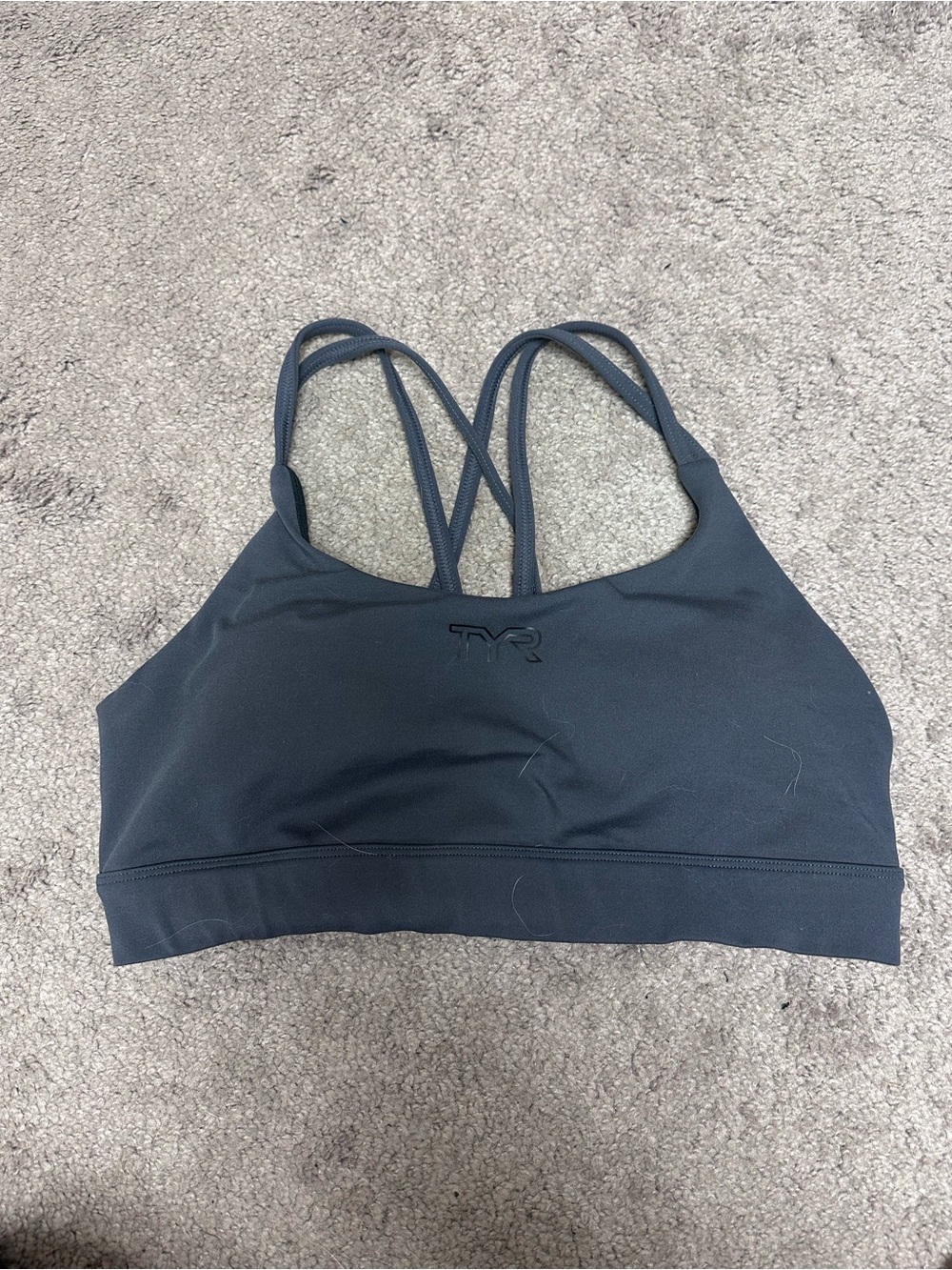 TYR Women's Gray Strappy Sports Bra